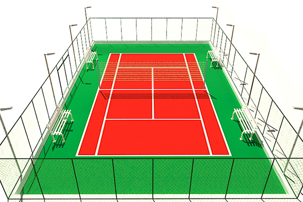 网球场3D效果图